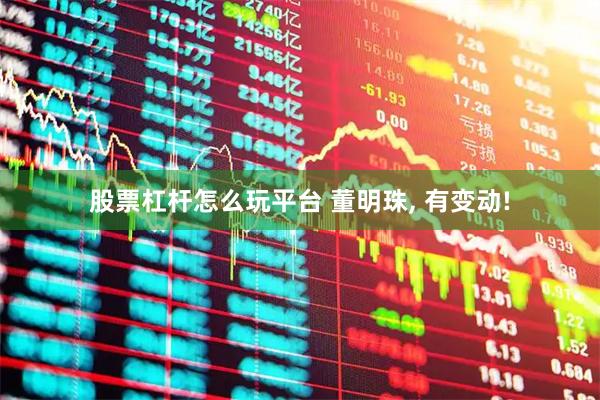 股票杠杆怎么玩平台 董明珠, 有变动!